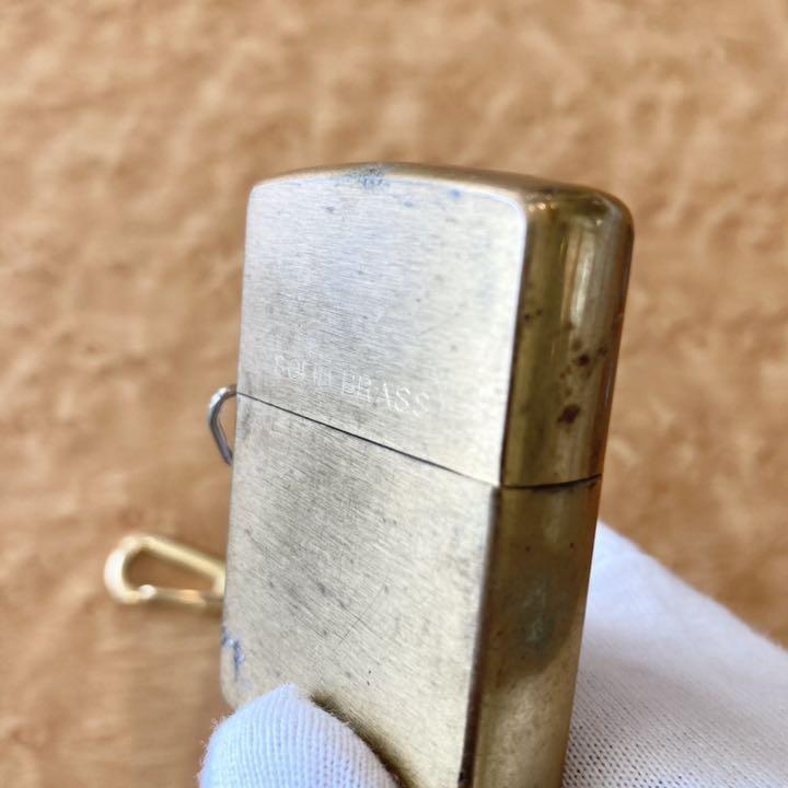 As is for parts ZIPPO lighter SOLID BRASS 1995 year eggplant chain