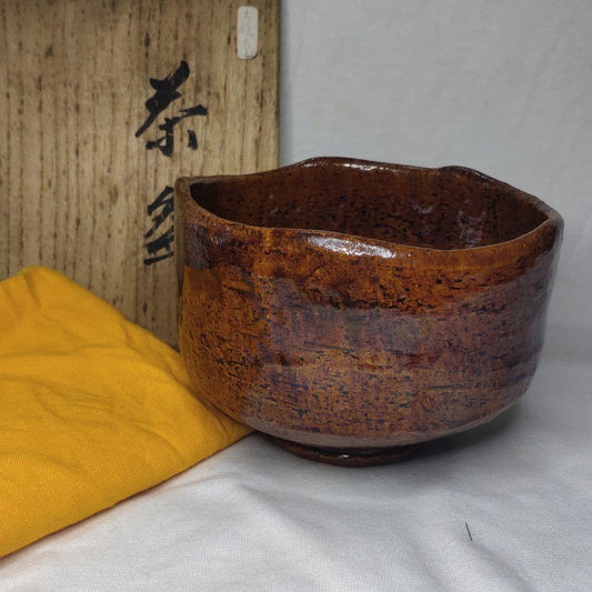 Tea utensils Ohi ware candy glaze tea bowl Ogawa Nagaraku