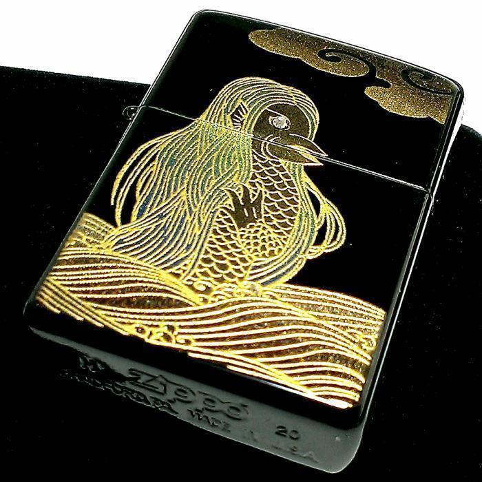 As is For Parts ZIPPO lighter genuine gold lacquer amabie traditional craft Swar