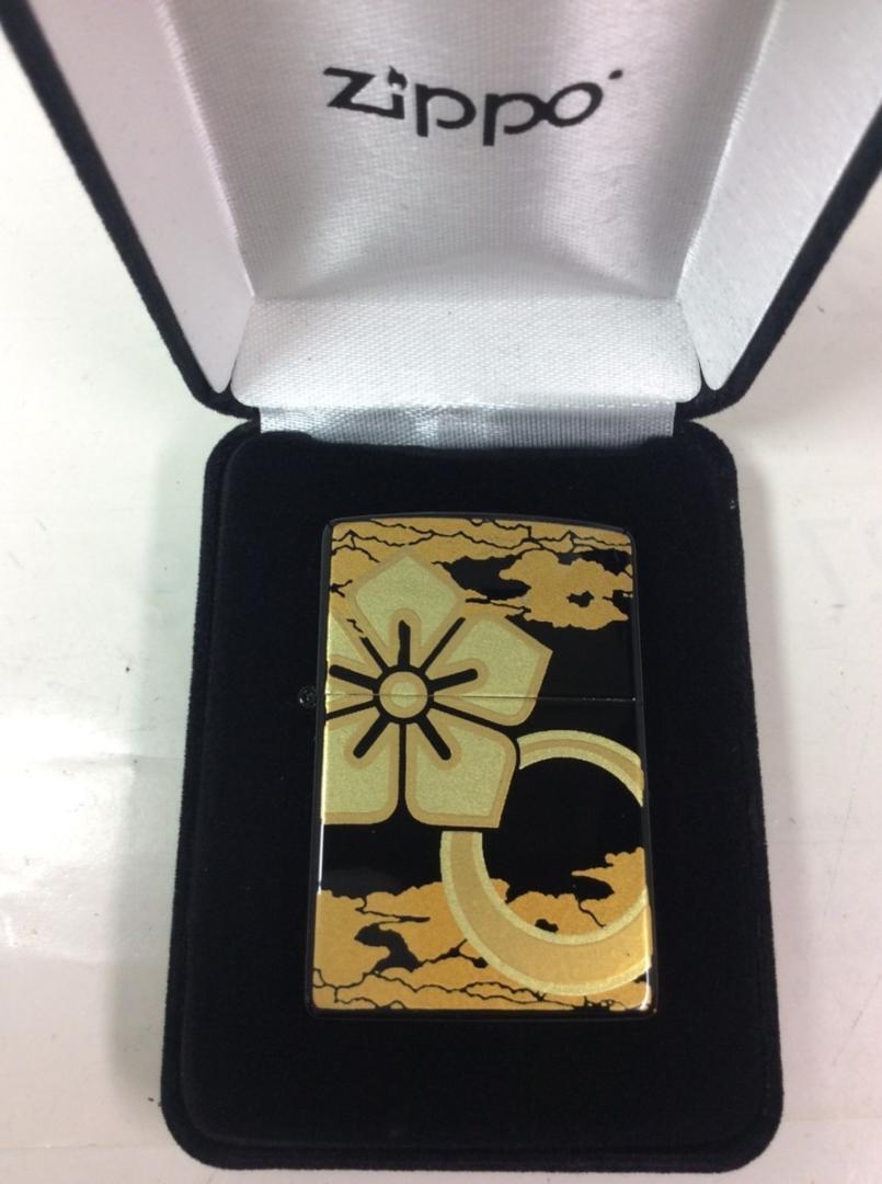 As is For Parts Zippo Genuine gold lacquer Mitsuhide Akechi Black lacquer velor