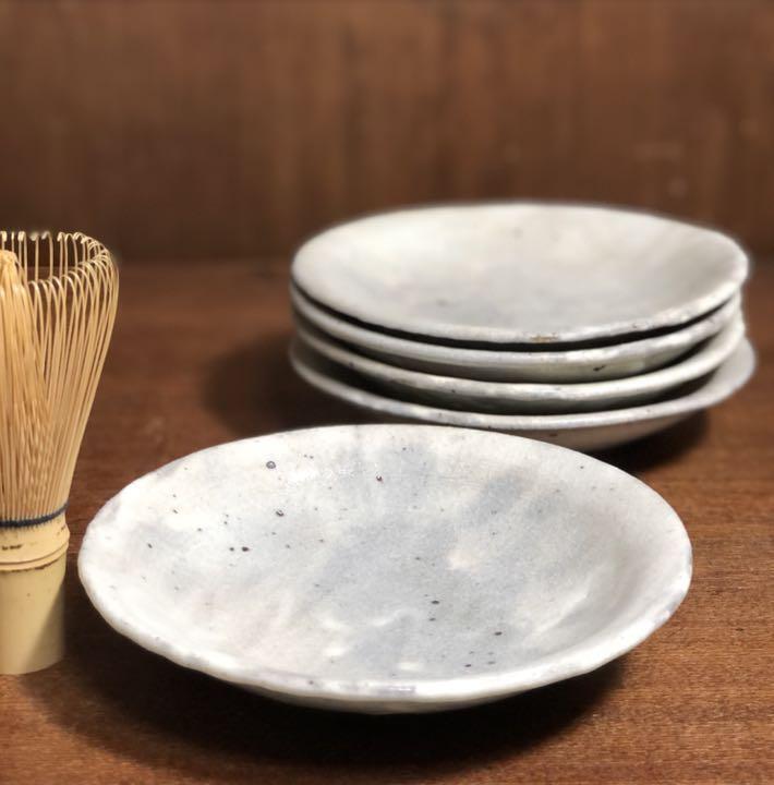 Powdered five-inch plate, Ogaya kiln, Toyoba Soya, famous plate