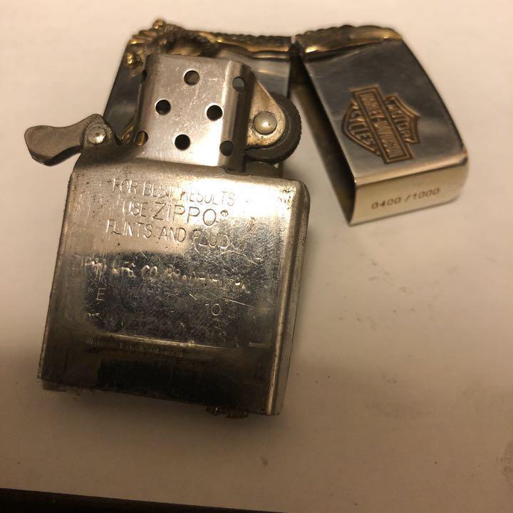 As is For Parts  Zippo Harley Front Metal Limited to 1000 pieces with box
