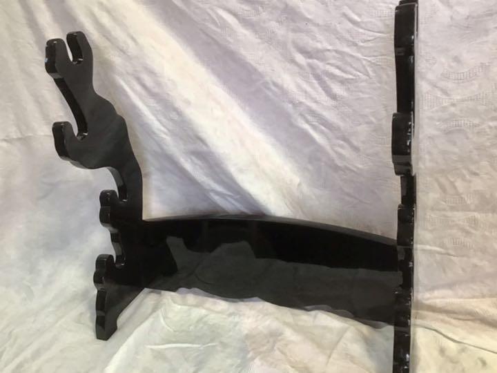Sword rack  sword stand  plain black sword fittings  four hooks