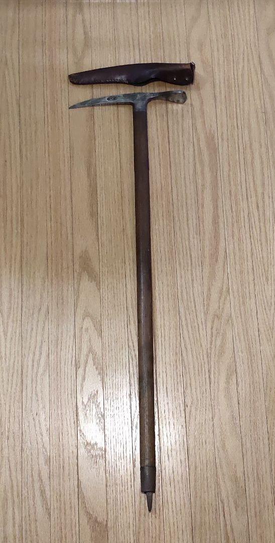Ice ax ice ax with genuine leather cover TOP Inscription