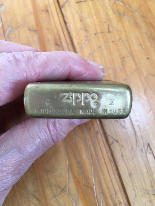 As is for parts Zippo lighter Solid Brass Gold Used