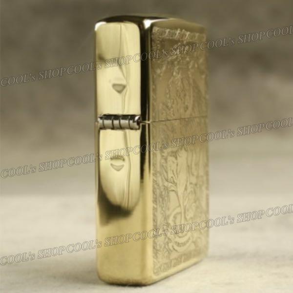 As is For Parts Griffin full surface processing oil lighter ZORRO gold zippo