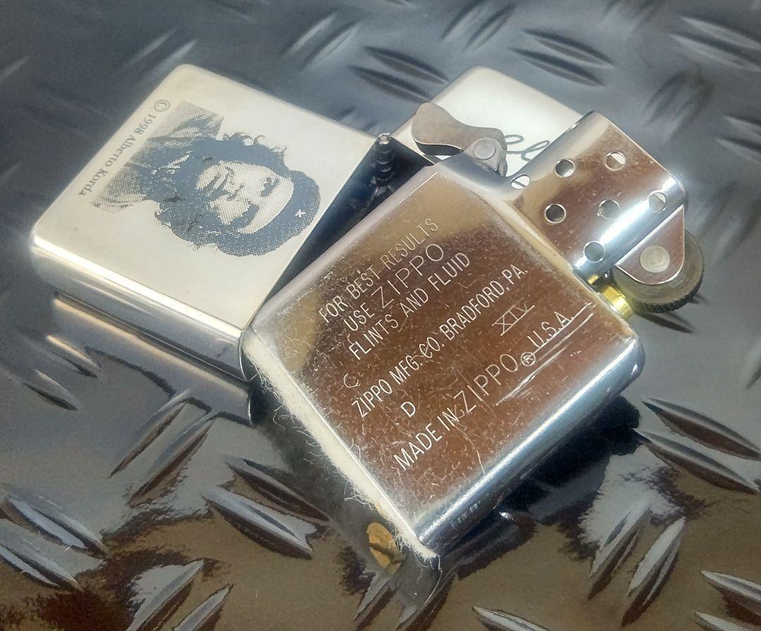 As is for parts Zippo チェ・ゲバラ Silver plating 1998年製 廃盤品