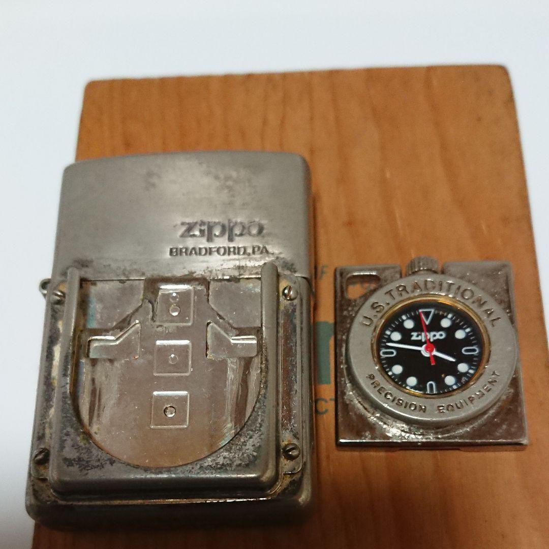 as is for parts Zippo Wooden box with clock / with instruction manual