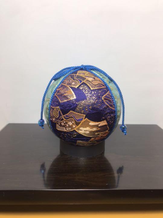 Temari Temari Interior decoration  gift  Embroidery flower Blue Japan
