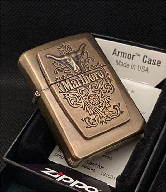 As is for parts ZIPPO lighter solid brass Armor Custom