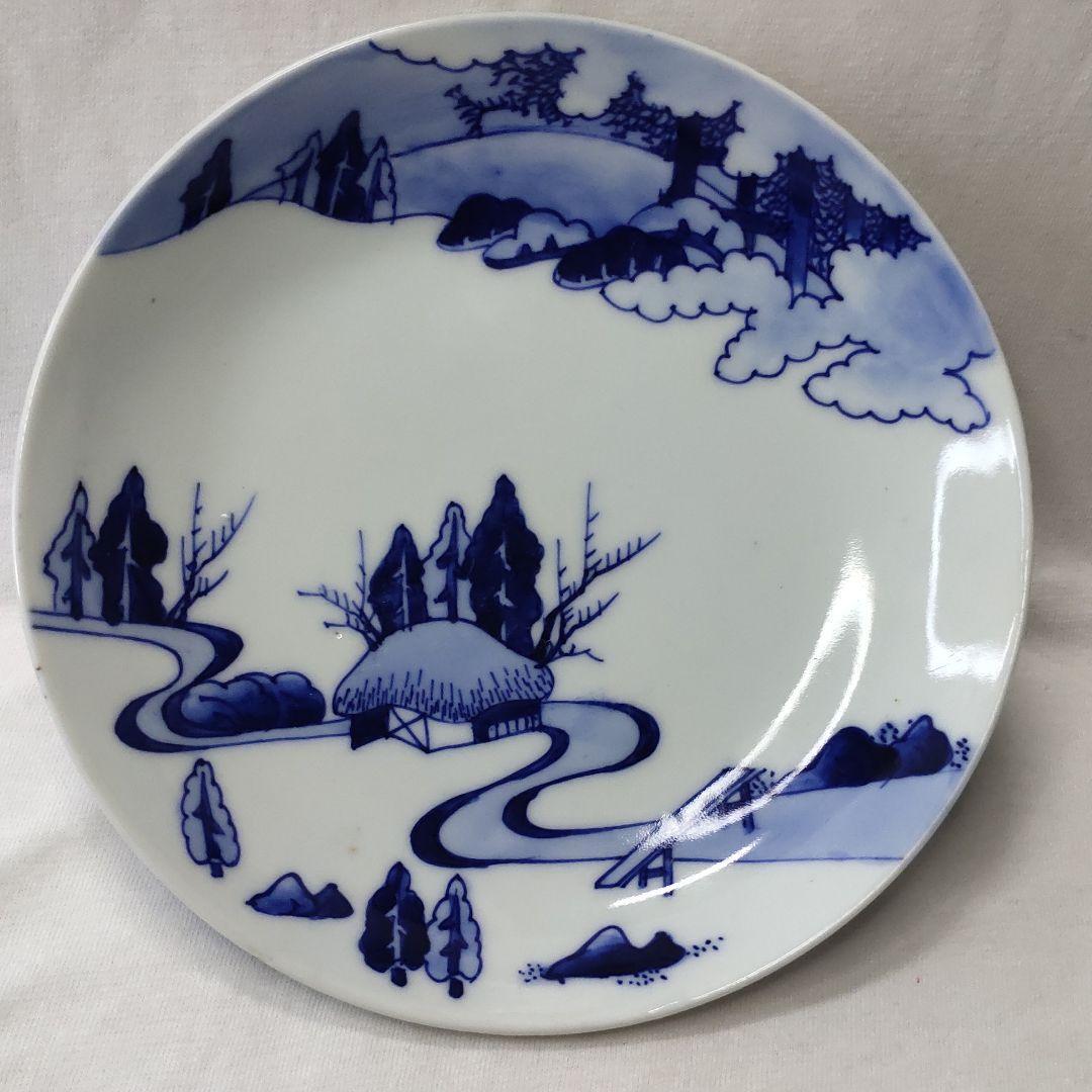 Nabeshima ware dyed plate Hand-painted Meiji antique hill antique
