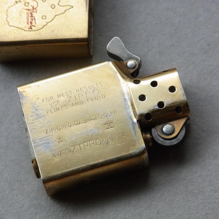 As is for parts ZIPPOライター　1993年 Zippo SOLID BRASS オーストラリア ジッポー ブラス