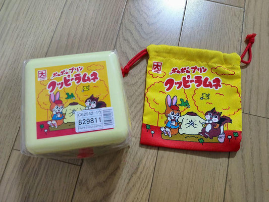 Cuppy Ramune and Pom Pom Purin drawstring bag accessory case