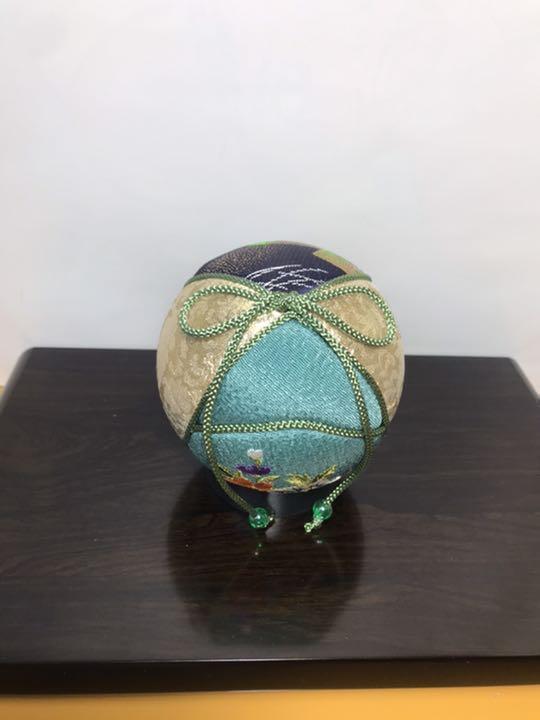 Temari Temari Interior decoration  gift  Embroidery flower Green