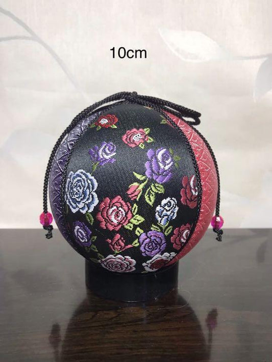 Temari  Interior decoration   gift Modern Temari 1 Rose on a black background