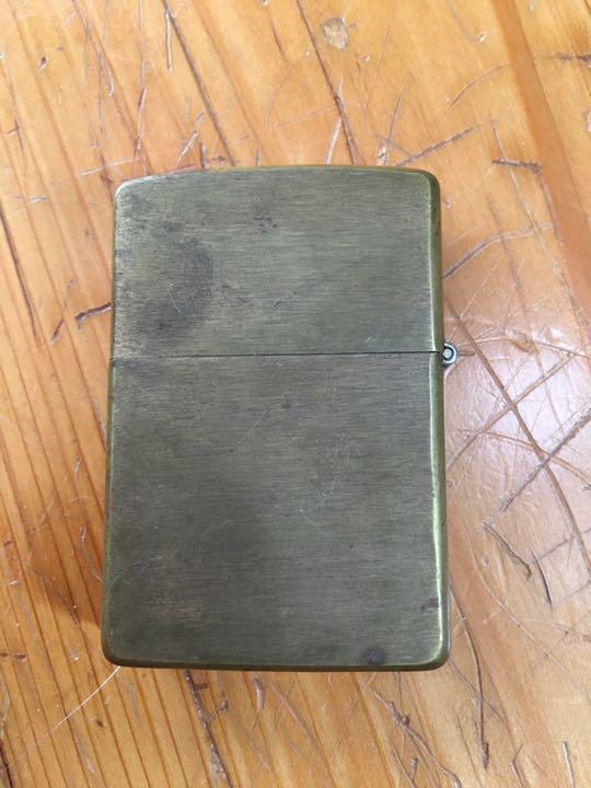 As is for parts Zippo lighter Solid Brass Gold Used