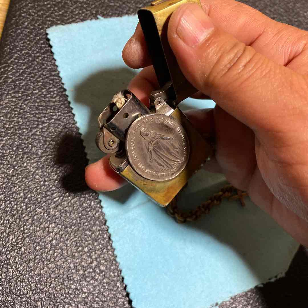 As is for Parts zippo custom Maria cross peace oil lighter