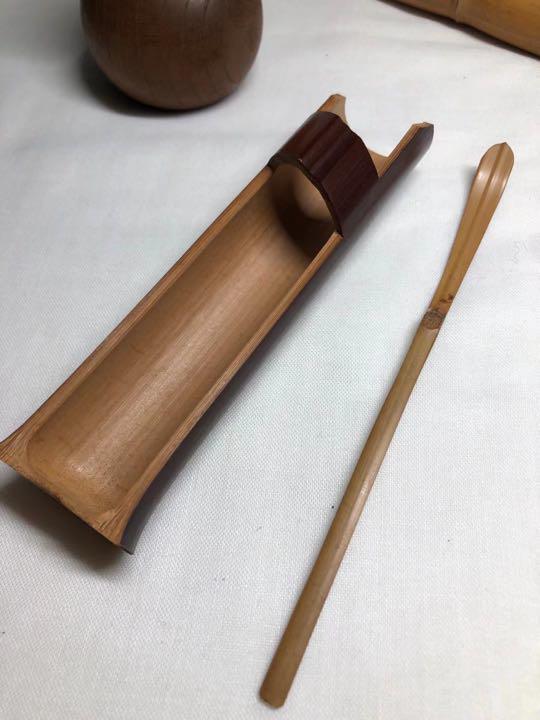 Sencha Tea utensils 5 pieces tea utensils Showa Chashaku jug wooden