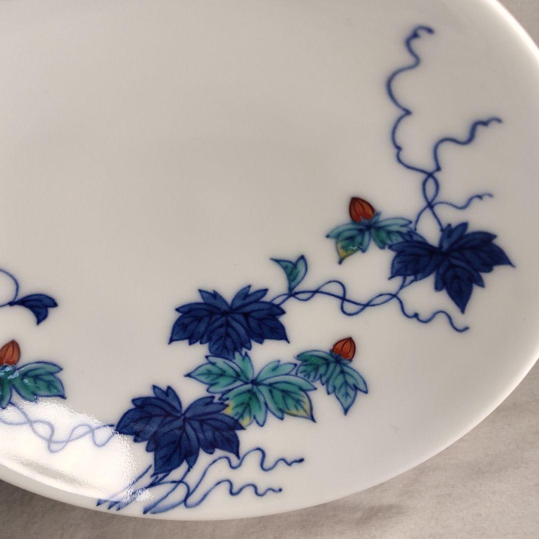 Imaemon 5 deep plates Nishiki vine painting Both boxes