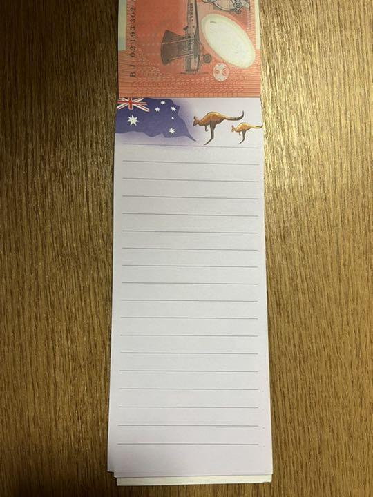 Memo pad, money, overseas, large money, stationery, letter set, interesting gag
