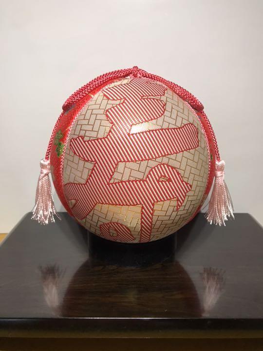 Temari  Interior decoration  gift Pink crane x Kotobuki Akaume