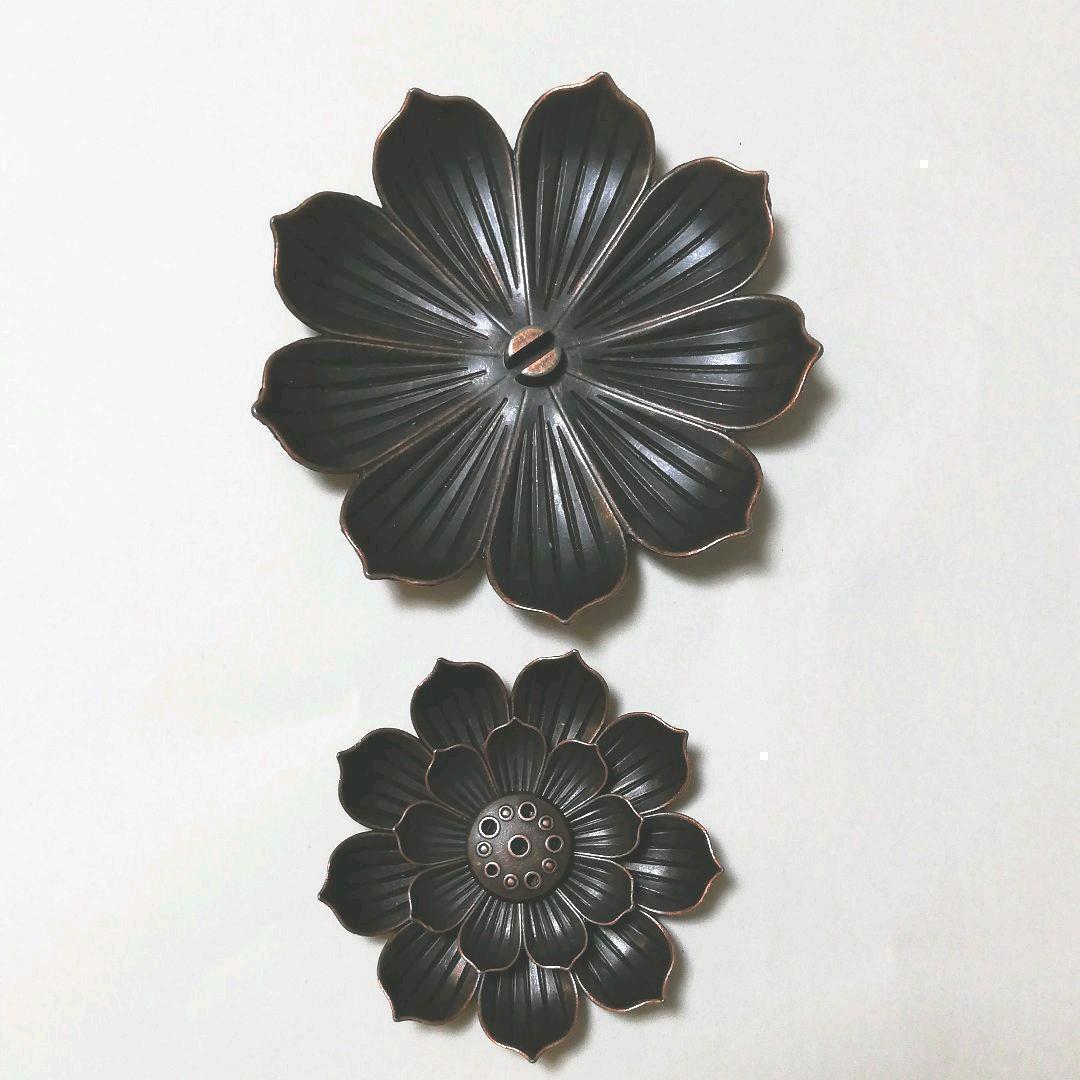 Lotus incense holder Water lily incense holder Bronze color Copper