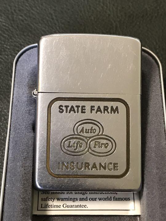 As is for parts Price change zippo vintage STATE FARM Made in 1956