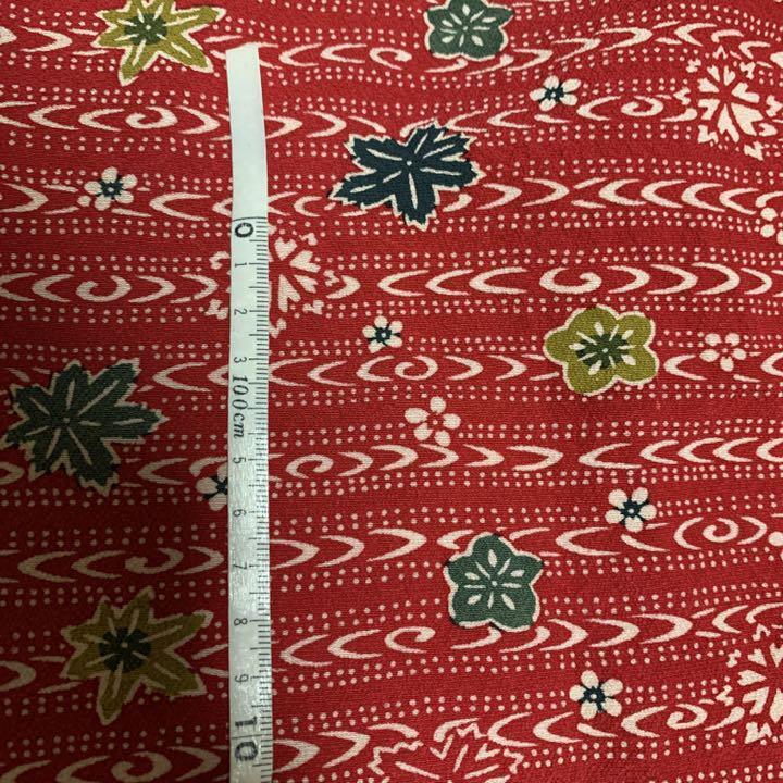 Pure silk crepe kimono hagire about 34 x 80