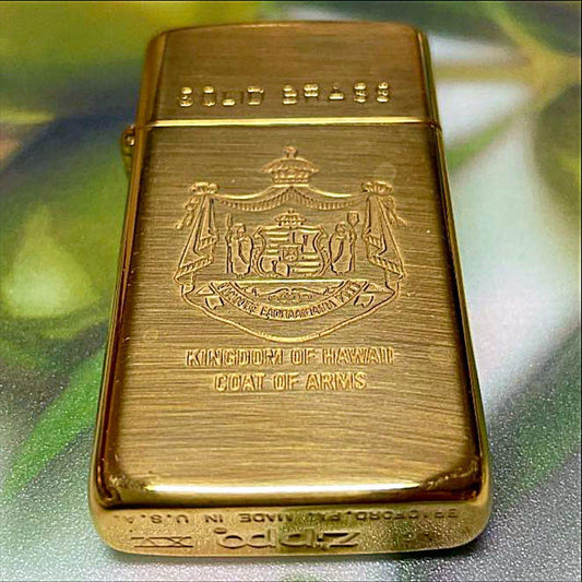 As is for parts ZIPPO lighter SOLID BRASS KINGDOM OF HAWAII unused