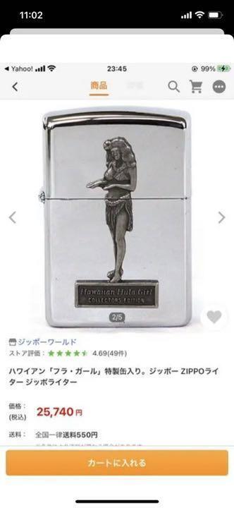 As is For Parts zipp Zippo Hawaiian Hula Girl Made in 1994 Unused item