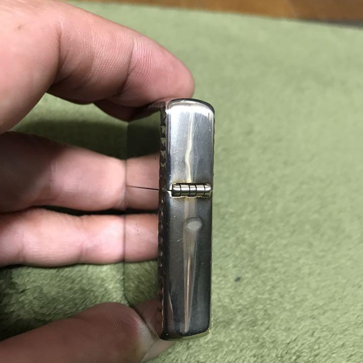 As is For Parts Armor Zippo Tribal Silver Color Engraving