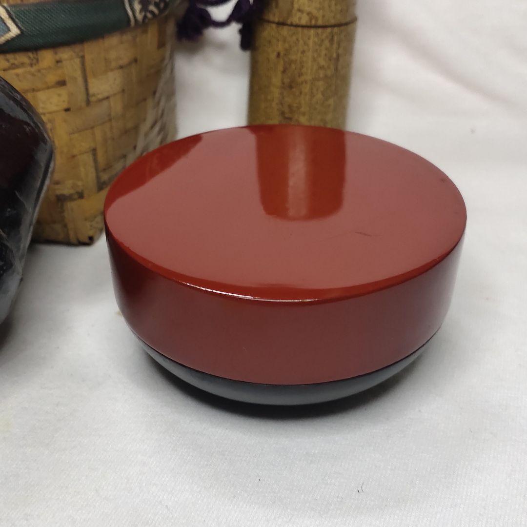 Tea utensils Portable Nodate set Black tea bowl Wooden bowl Bamboo chasen