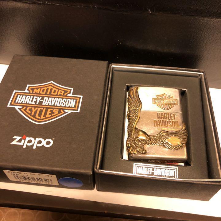 As is For Parts  Zippo Harley Front Metal Limited to 1000 pieces with box