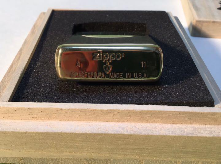 As is For Parts  Kiami's hand-carved Zippo "Battleship Yamato" brass armor