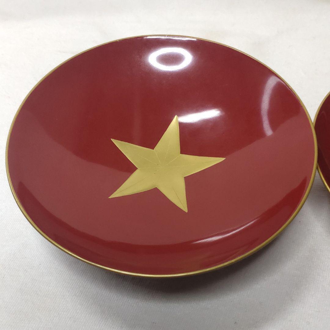 Three Cups Wooden Lacquerware Maki-e Military Item