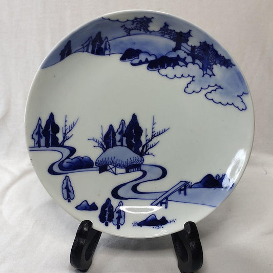 Nabeshima ware dyed plate Hand-painted Meiji antique hill antique