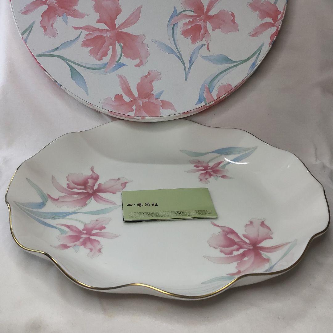 Koransha cattleya series large plate diameter 28cm co-box unused
