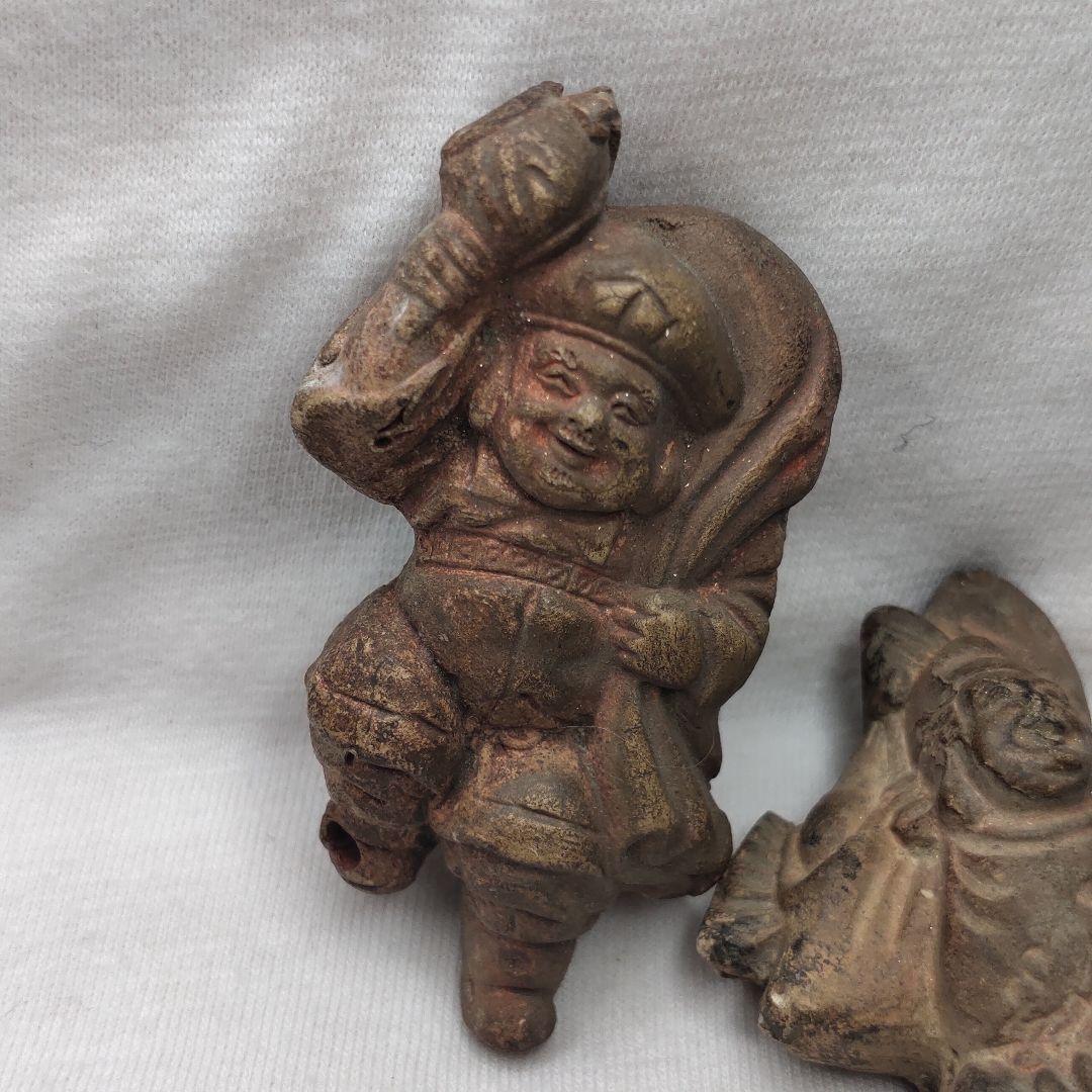 Daikoku-sama + Ebisu-sama Ceramics Period items Edo antiques