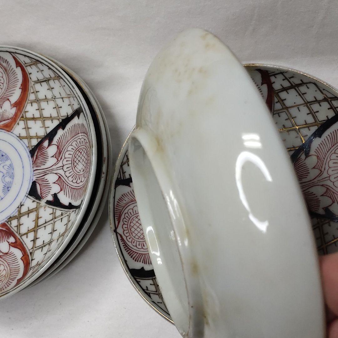 Koimari ware Nishiki ware middle plate Kinsai color painting Hand-painted