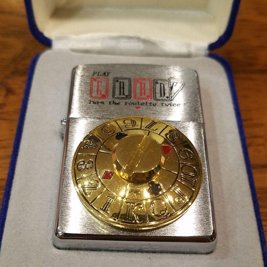 As is For Parts 1995 CARD Roulette Gimmick Zippo