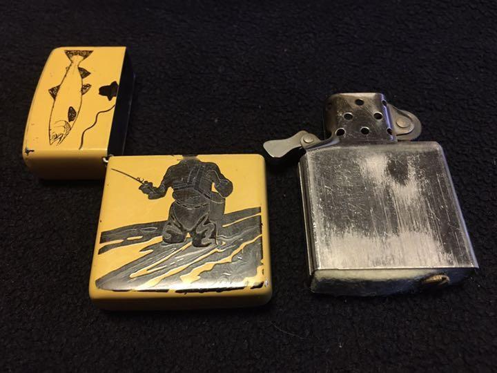 As is for Parts Zippo☆B&S DESIGN Lacquered Zippo Fisherman paulownia box URUSHI