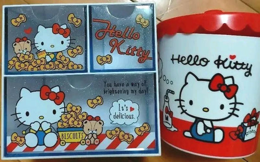 Kitty Sanrio accessory case storage box canister set plastic chest