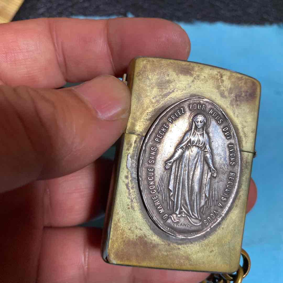 As is for Parts zippo custom Maria cross peace oil lighter