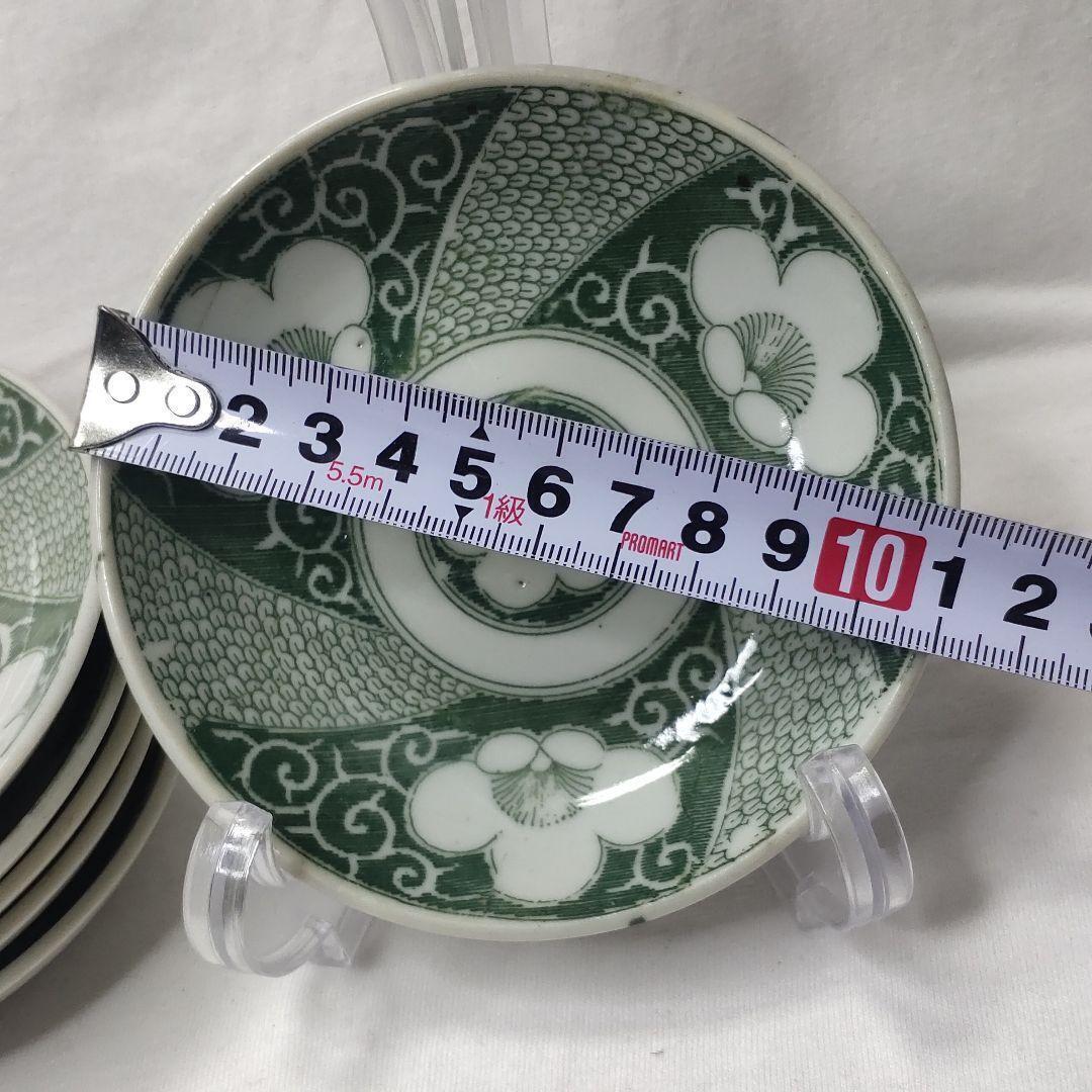 Ko-Imari ware 6 small plates green glaze old family storehouse