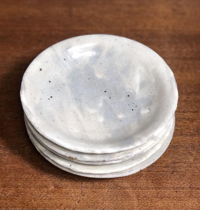 Powdered five-inch plate, Ogaya kiln, Toyoba Soya, famous plate