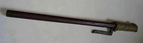 Jitte Jidaimono Octagonal Traditional Bugu Japanese Antique A-3