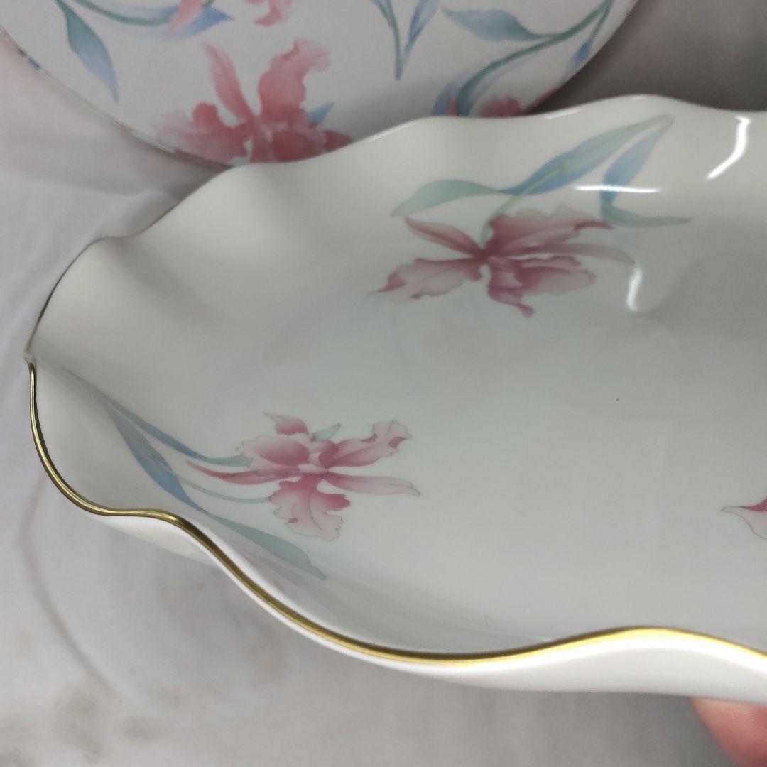 Koransha cattleya series large plate diameter 28cm co-box unused