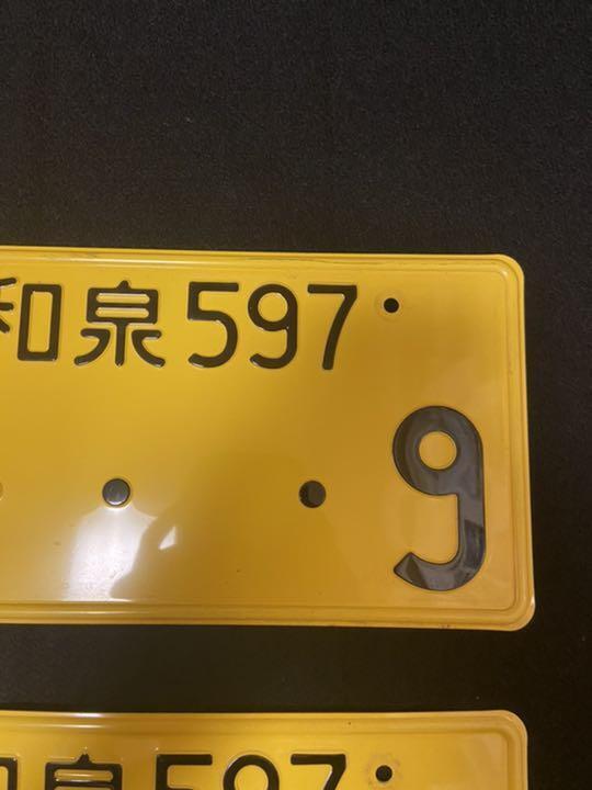 Light car license plate erased set of 2 Izumi