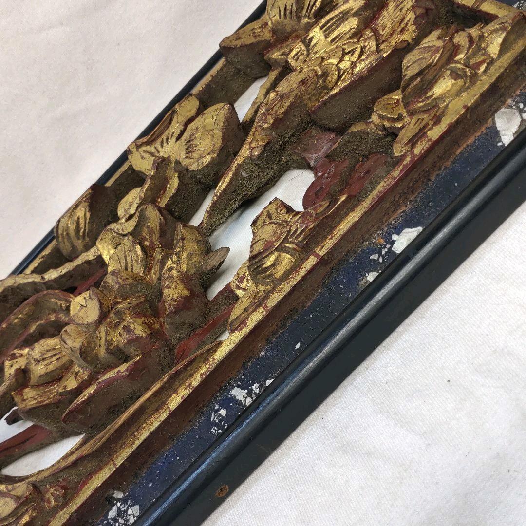Chinese antiques Late Qing to Republic of China wood carvings ranma