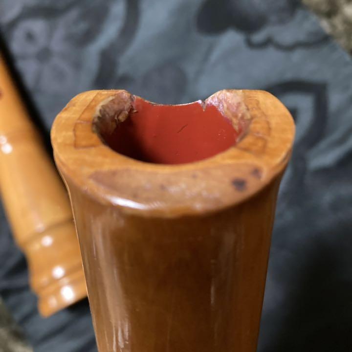 Shakuhachi   pipe  Damaged Sound production confirmed